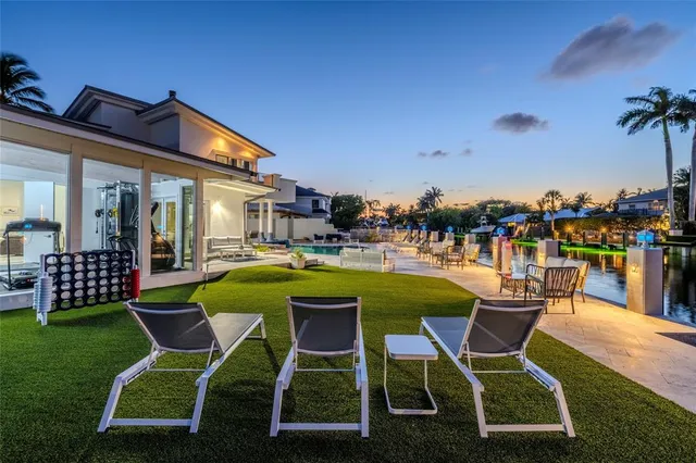 a view of an chairs and tables in the patio