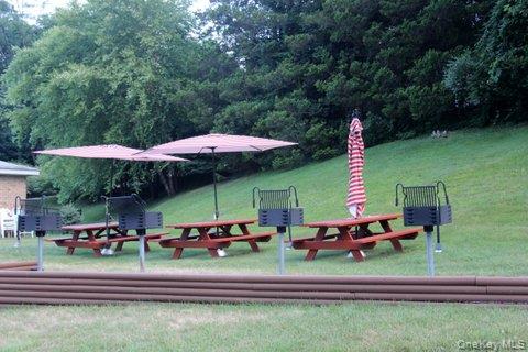 1840 Crompond Road, Unit 7C6 Peekskill, NY 10566 - Photo 14 of 16 a backyard view of a house with wooden floor portable swimming pool and outdoor seating