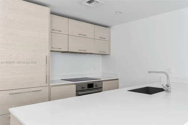 a kitchen with a white cabinets