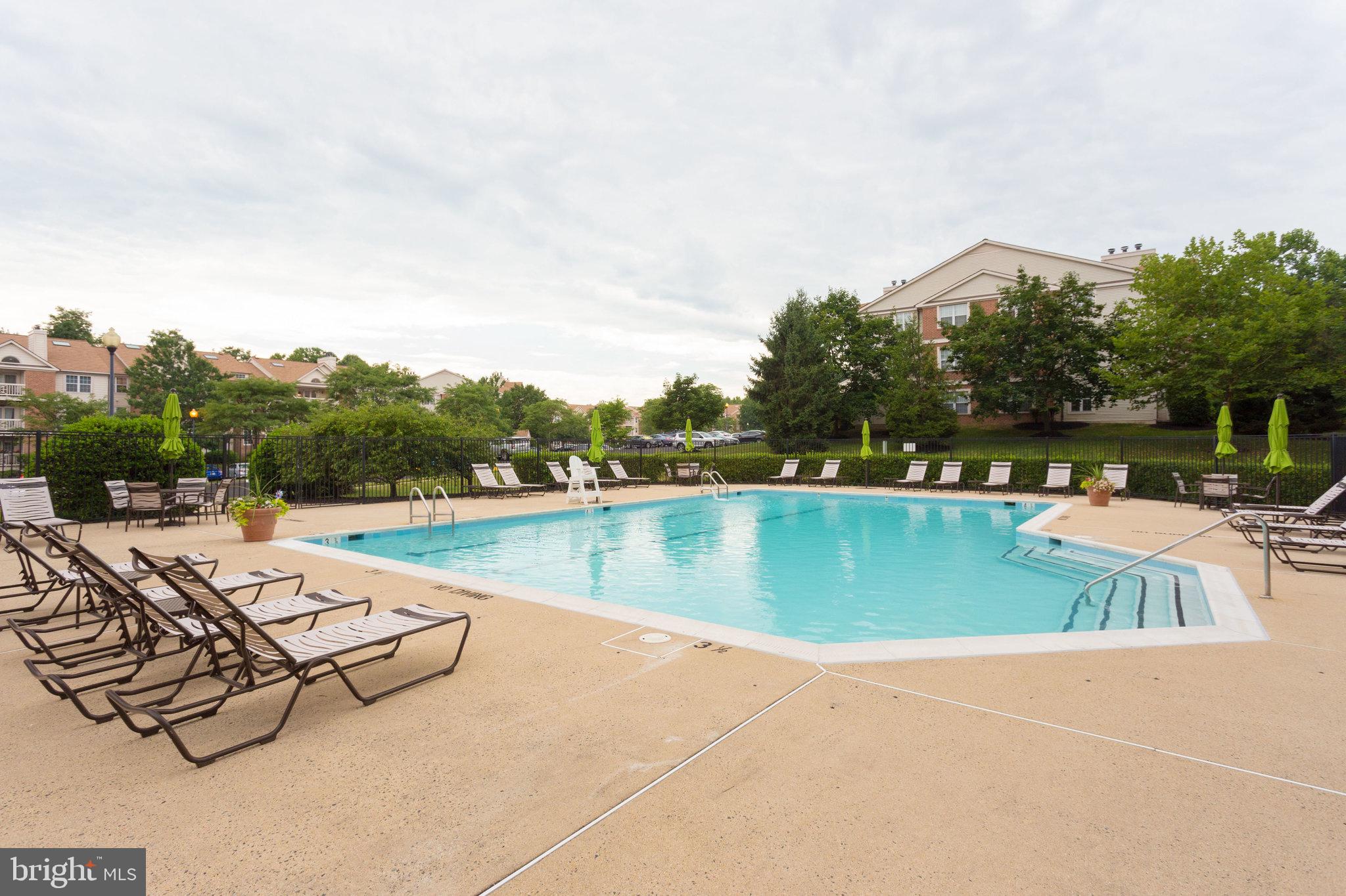 7510 Ashby Lane, Unit J Alexandria, VA 22315 - Photo 39 of 53 a view of a swimming pool with a yard and large trees
