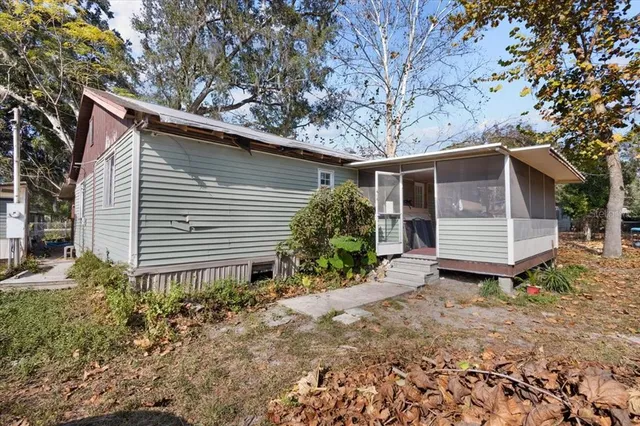 a backyard of a house