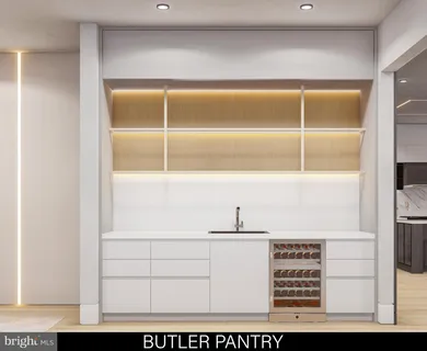 a living room with furniture and white walls