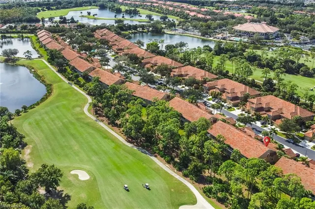 an aerial view of lake