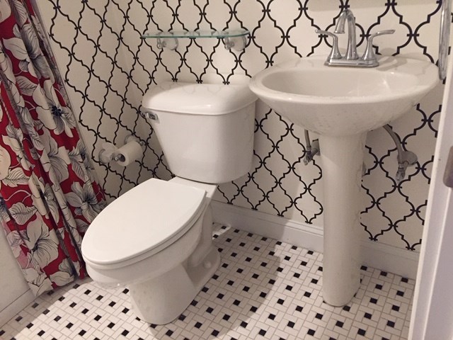 41 Breakneck Hill Road, Unit 3 Lincoln, RI 02865 - Photo 22 of 22 LOVELY PEDESTAL SINK..INTRICATE CERAMIC FLORING
