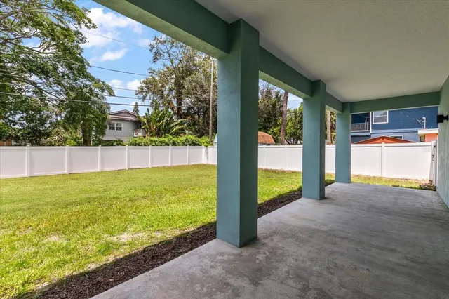 a view of an outdoor space and a porch