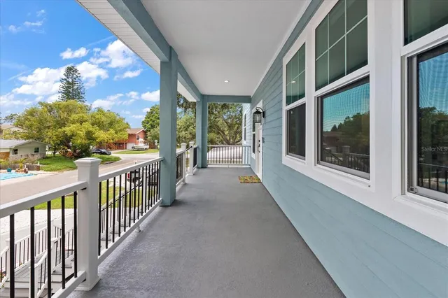 a view of a house with a porch