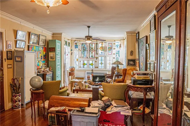 a room with furniture