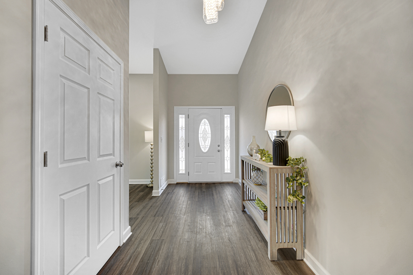 30 Cornwall Drive Crete, IL 60417 - Photo 4 of 44 a view of a hallway view with wooden floor and staircase