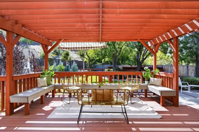 an aerial view of multiple house