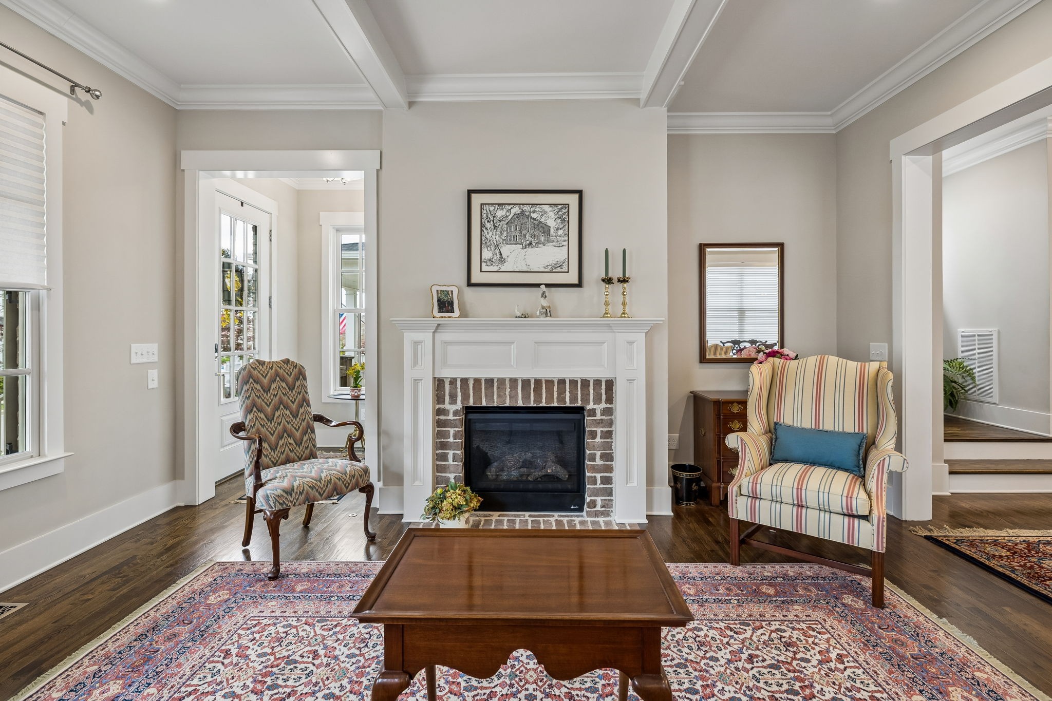 1085 Beckwith Street Franklin, TN 37064 - Photo 10 of 42 a living room with furniture and a fireplace