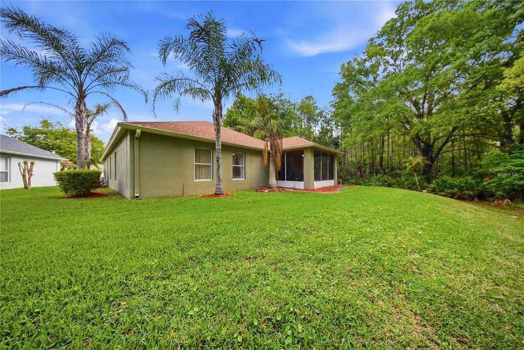 5856 Count Turf Lane Wesley Chapel, FL 33544 - Photo 26 of 57 a front view of house with yard and green space