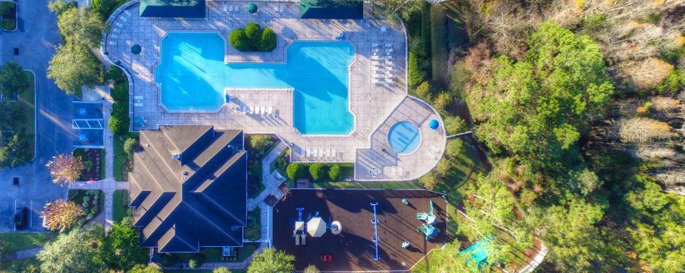 5856 Count Turf Lane Wesley Chapel, FL 33544 - Photo 42 of 57 an aerial view of a house