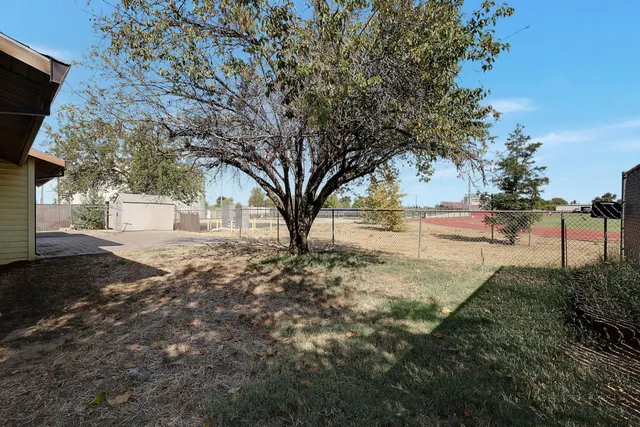a view of yard with trees