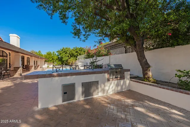 a view of a outdoor space with a patio