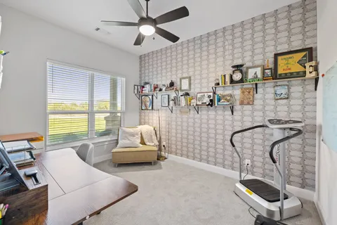 a view of a workspace with a window