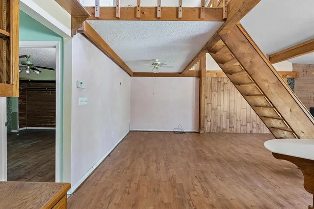 a view of an entryway with staircase