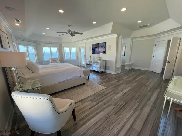 a view of a house with wooden floor