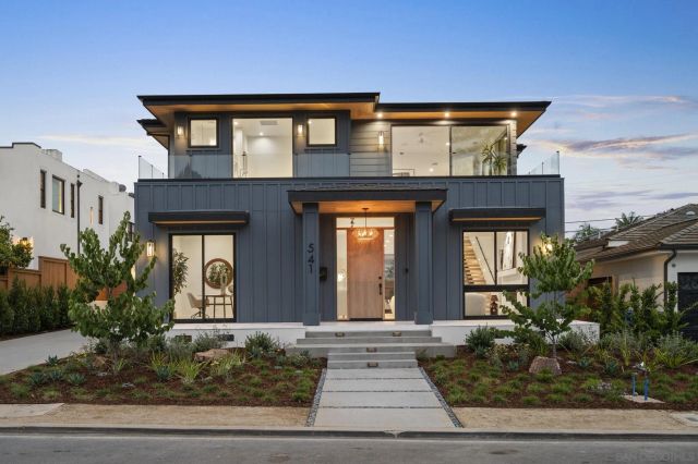 a front view of a house