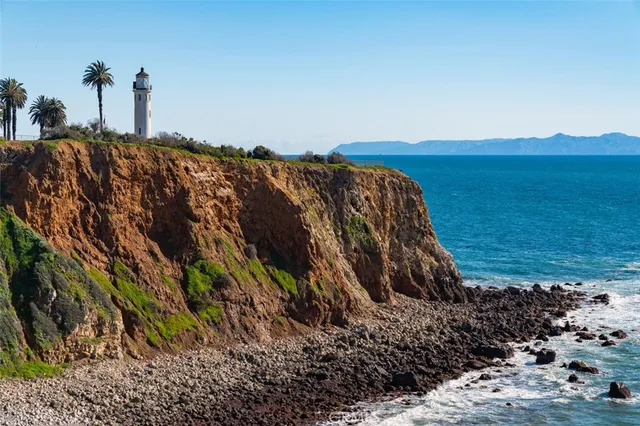 a view of a lake with a mountain