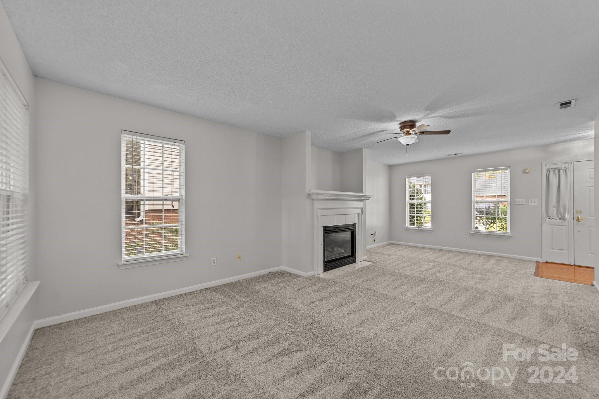 8424 Conner Ridge Lane Charlotte, NC 28269 - Photo 13 of 48 an empty room with windows and fireplace