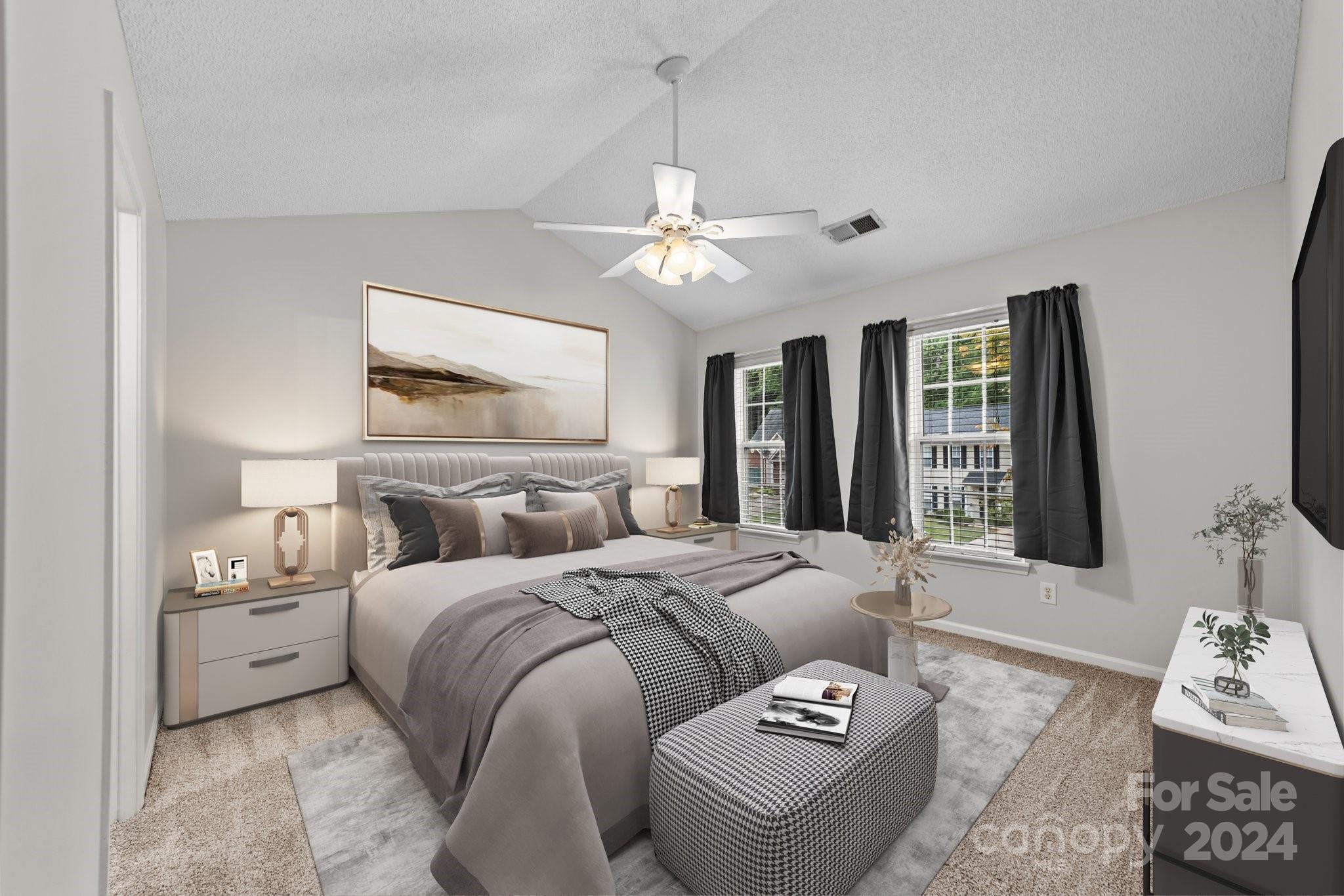 8424 Conner Ridge Lane Charlotte, NC 28269 - Photo 23 of 48 a bed room with bed and a couch