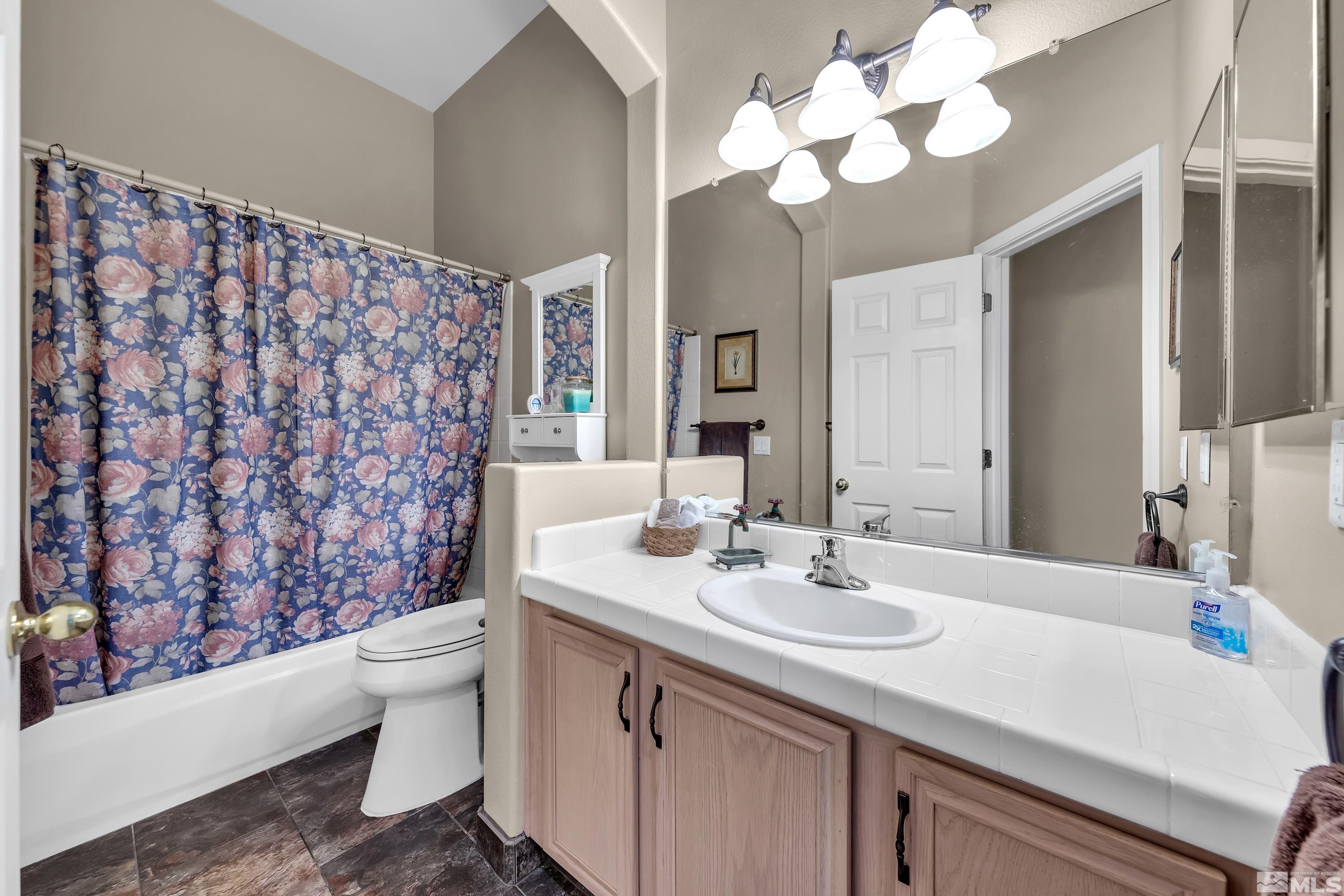 1496 Gaucho Lane Reno, NV 89521 - Photo 24 of 40 a bathroom with a sink a toilet and a mirror