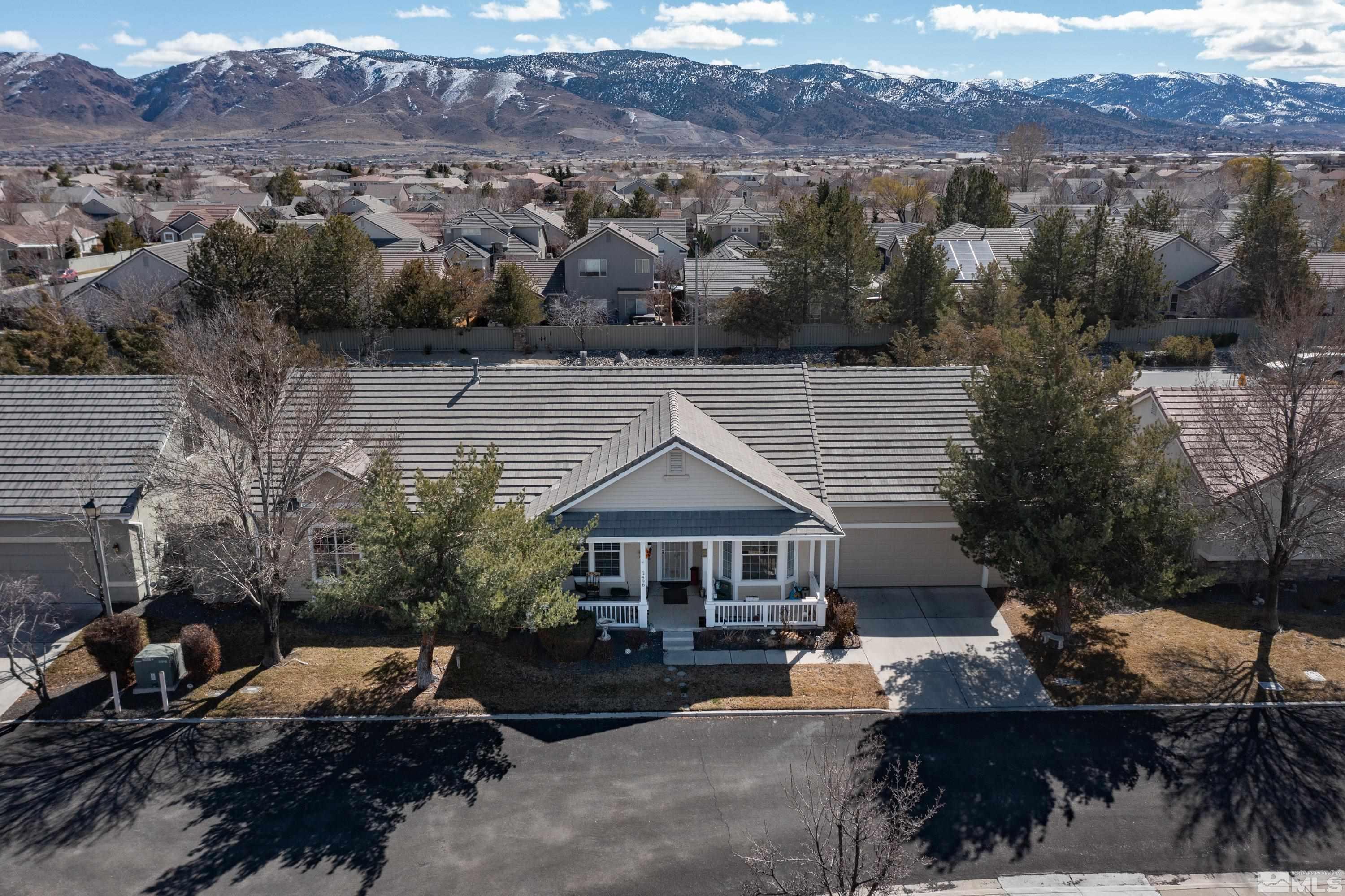 1496 Gaucho Lane Reno, NV 89521 - Photo 38 of 40 an aerial view of a house with a garden