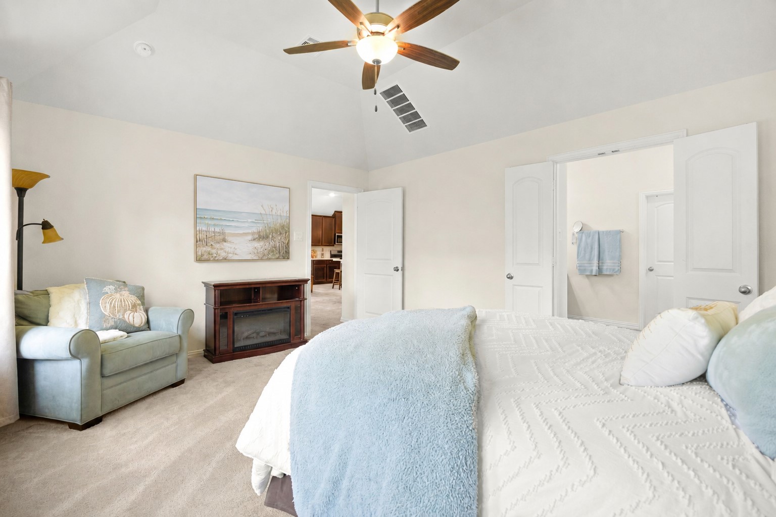 252 Scarlet Maple Way Conroe, TX 77318 - Photo 16 of 37 Double french doors lead to ensuite bathroom