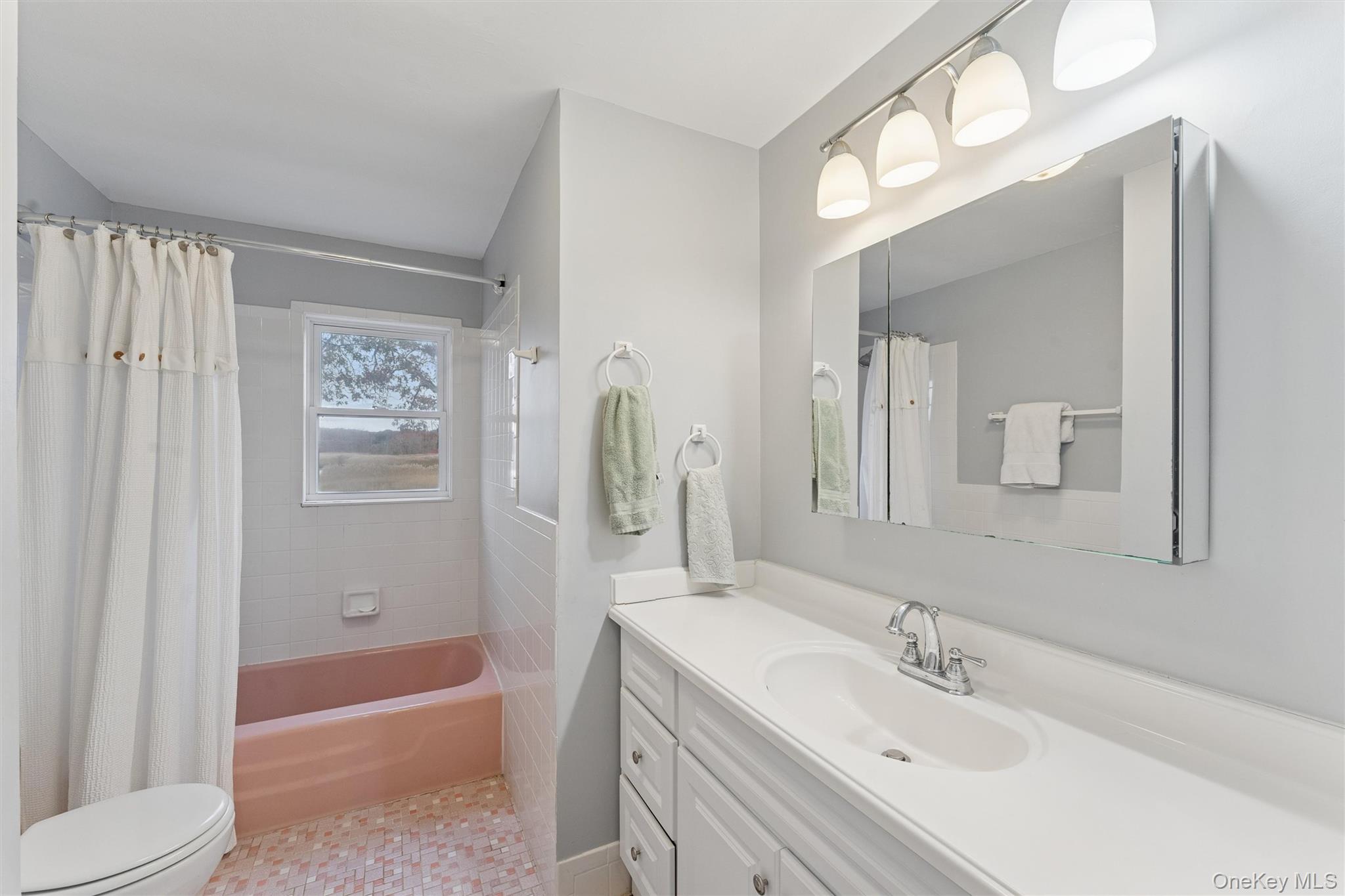 23 Old Main Road Quogue, NY 11959 - Photo 13 of 19 a bathroom with a sink a toilet and shower