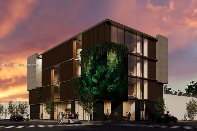 a front view of a building