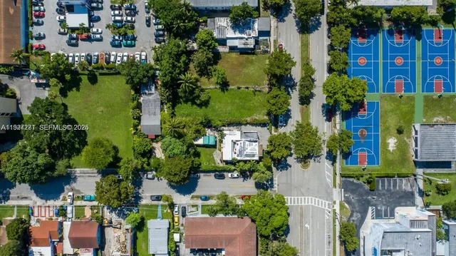 an aerial view of multiple house