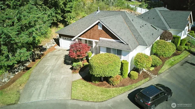a view of a garden with potted plants