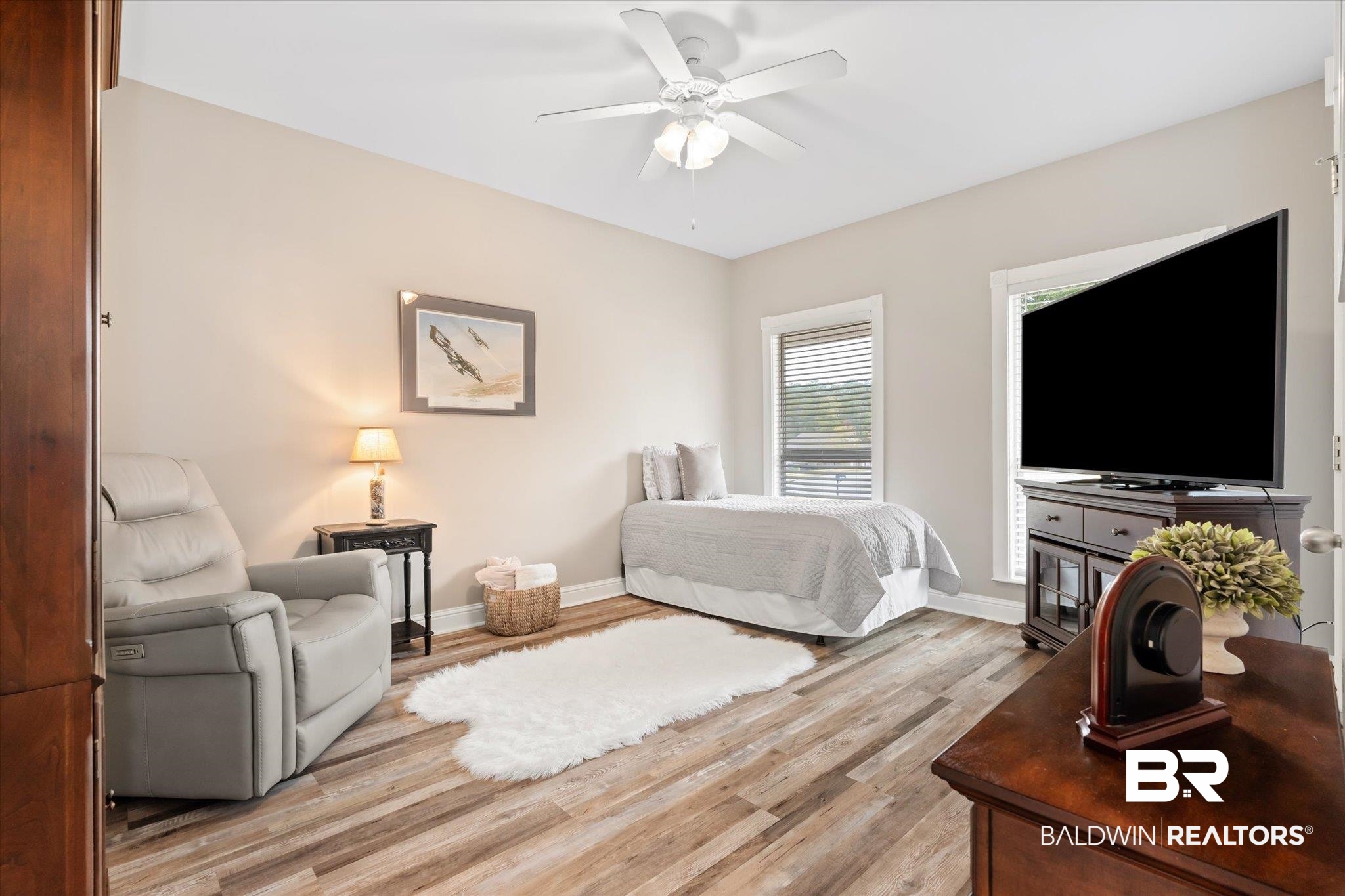 27994 Oakachoy Loop Daphne, AL 36526 - Photo 24 of 41 Bedroom with ceiling fan and light hardwood / wood-style floors