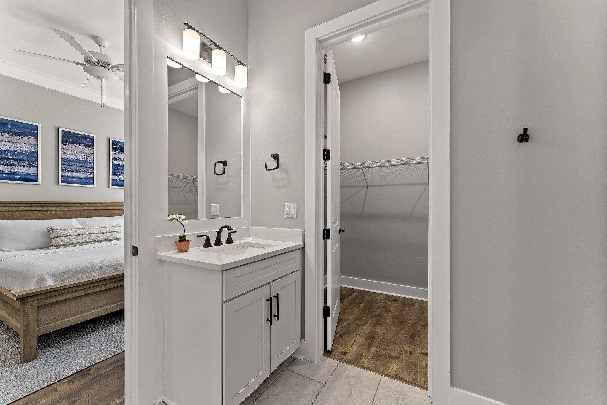 157 West Willow Mist Road Inlet Beach, FL 32461 - Photo 17 of 59 a bathroom with a sink and mirror