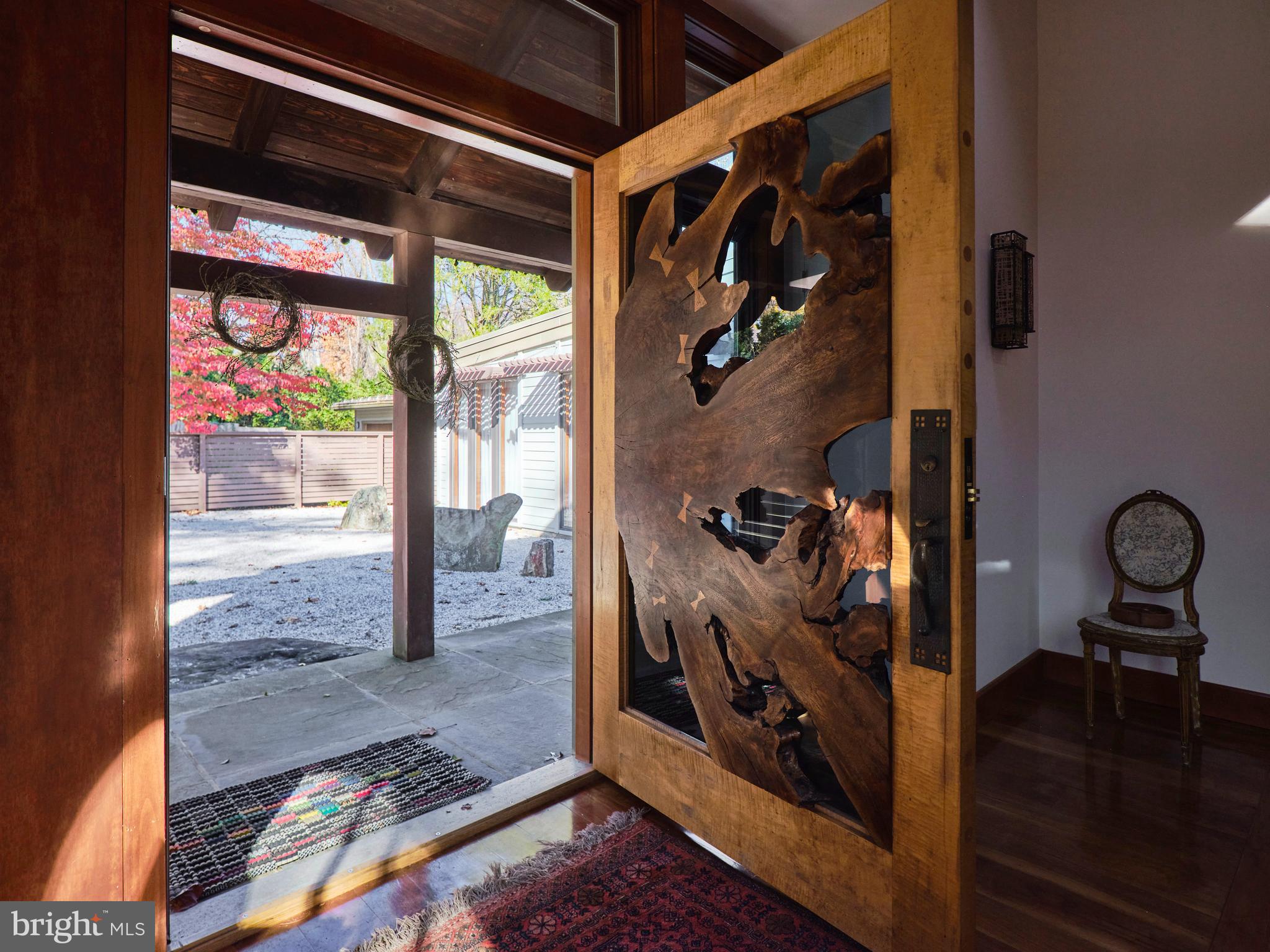 1886 Aquetong Road New Hope, PA 18938 - Photo 4 of 68 live edge entry door