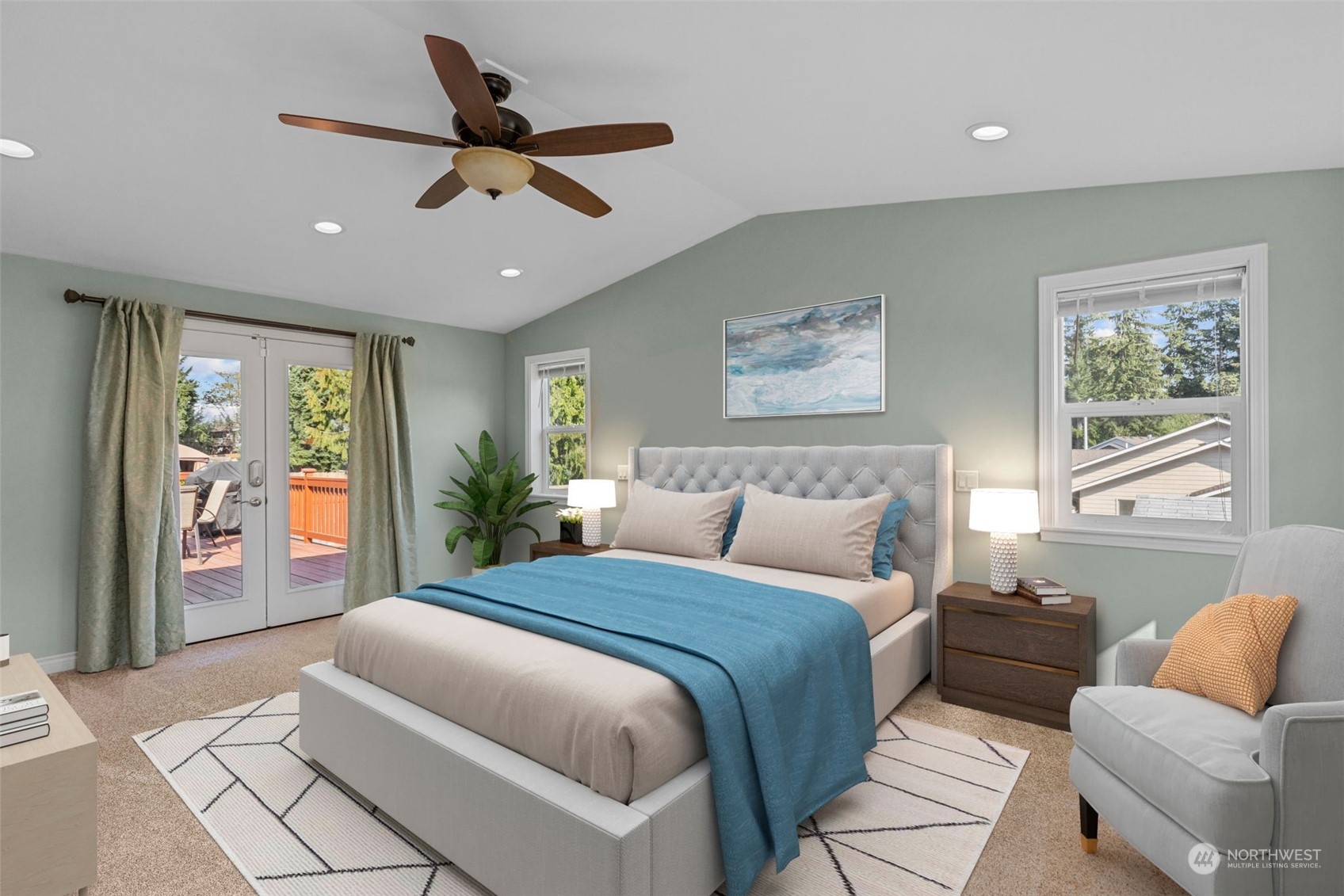 10823 23rd Drive Southeast Everett, WA 98208 - Photo 14 of 39 a spacious bedroom with a bed and glass window