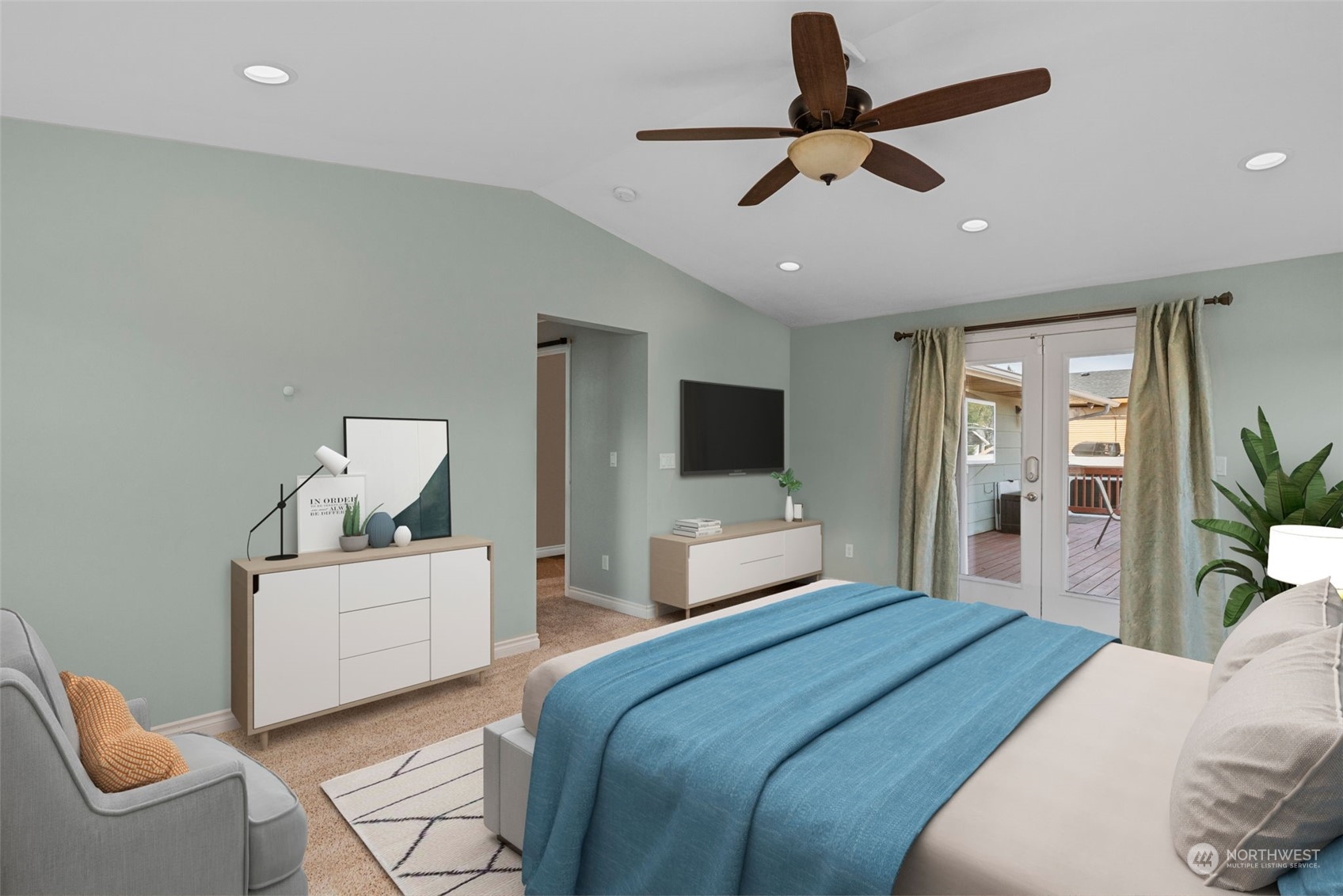 10823 23rd Drive Southeast Everett, WA 98208 - Photo 15 of 39 a bedroom with a bed and a chandelier