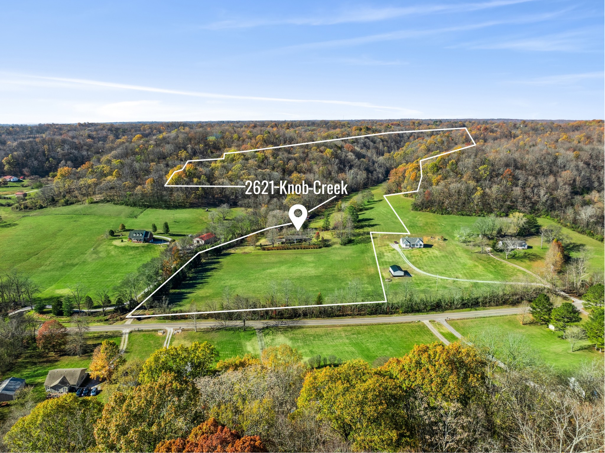 2621 Knob Creek Road Columbia, TN 38401 - Photo 7 of 9 an aerial view of a houses with outdoor space and street view