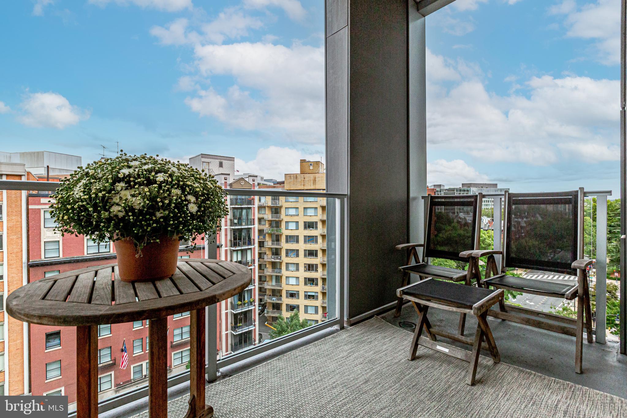 1177 22nd Street Northwest, Unit 7G Washington, DC 20037 - Photo 14 of 33 Second Private Balcony off of Owner's Suite