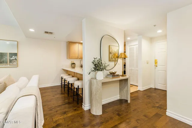 a view of living room and dining room