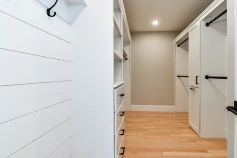 a view of a walk in closet