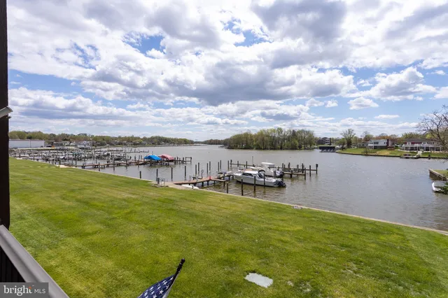 a view of a lake with outdoor space