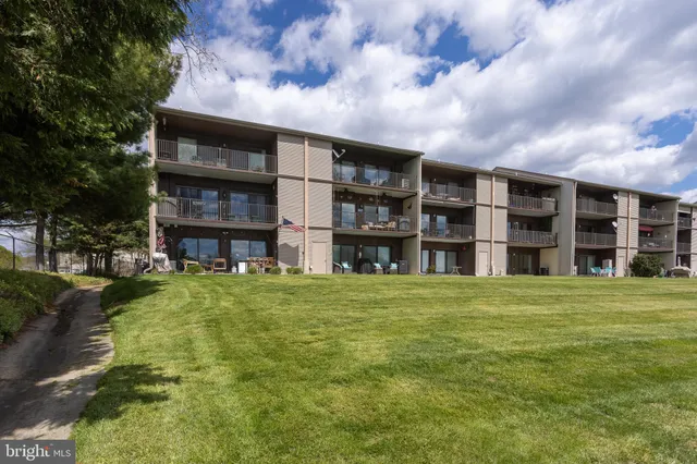 a backyard of a building