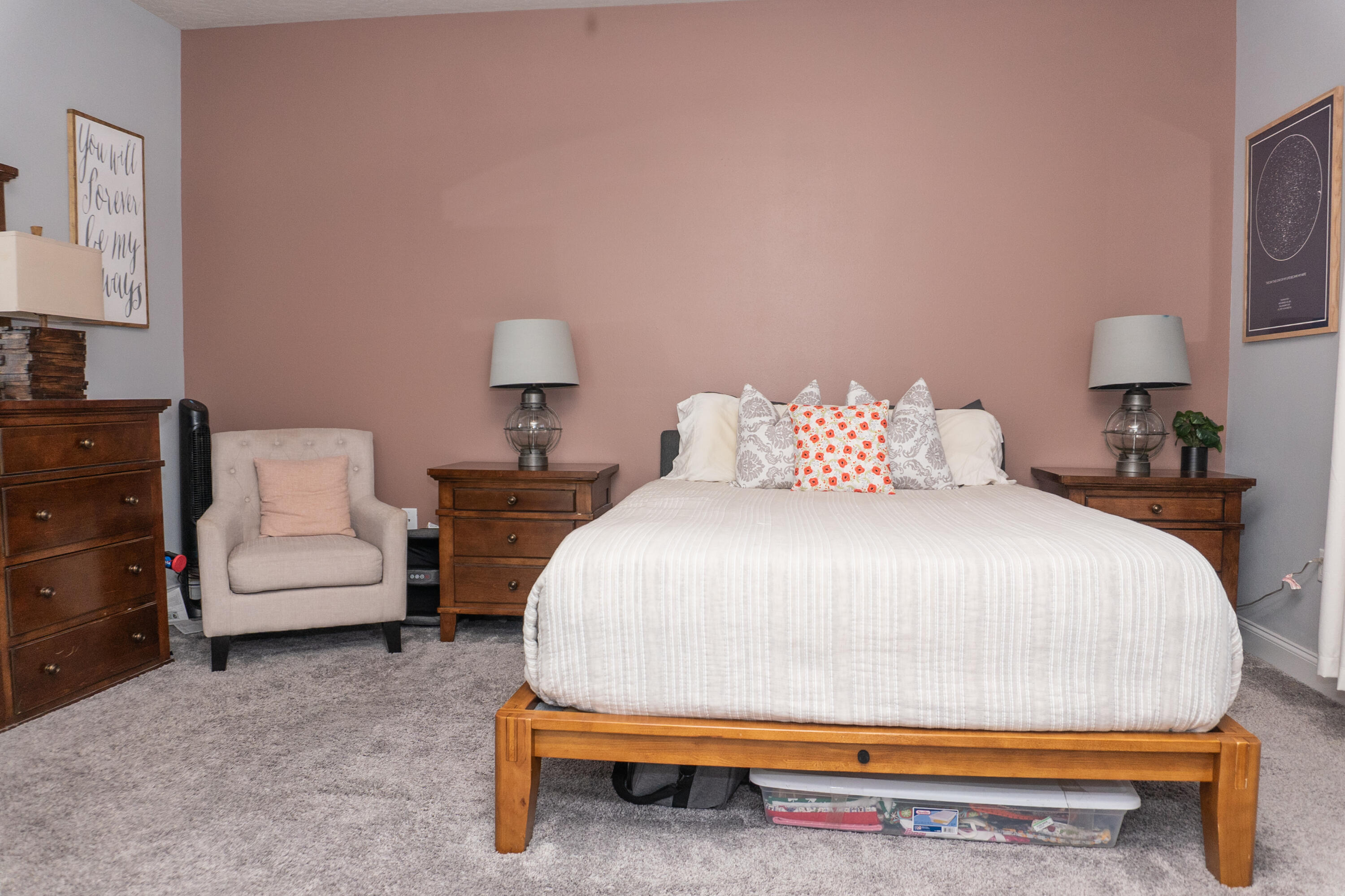 4517 Beth Circle Crestview, FL 32539 - Photo 18 of 45 a bedroom with a bed and lamp