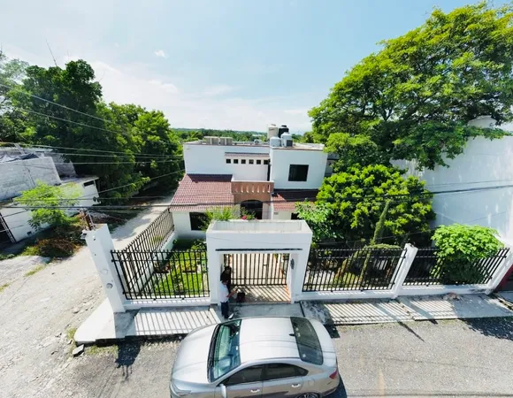 a view of a patio with furniture