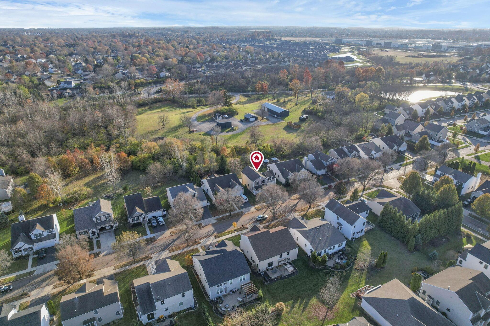 5407 Winters Run Road Dublin, OH 43016 - Photo 47 of 50 Aerial View of Home on Street