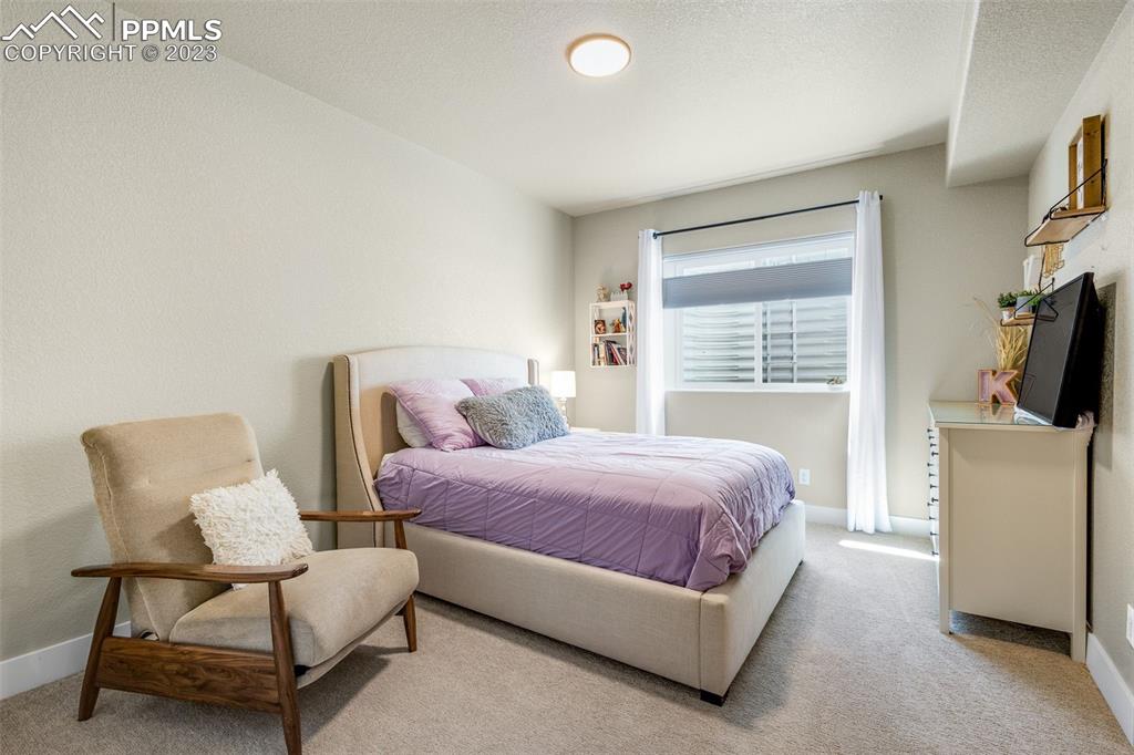 2960 Longhorn Rdg View Peyton, CO 80831 - Photo 27 of 49 a spacious bedroom with a bed and a couch