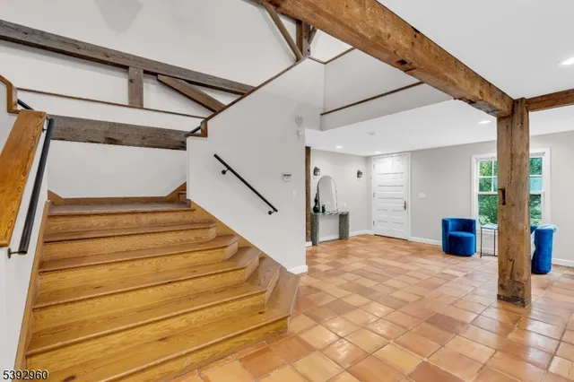 a view of a living room with furniture