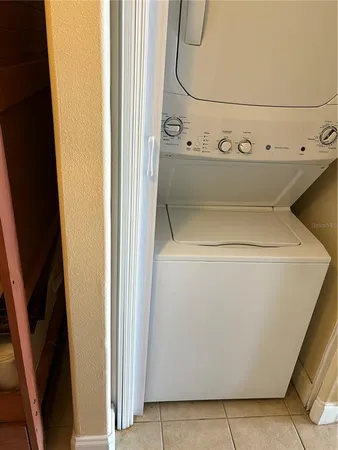 a close up view of washer and dryer