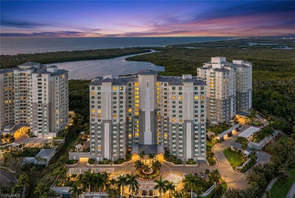 a view of a city with tall buildings